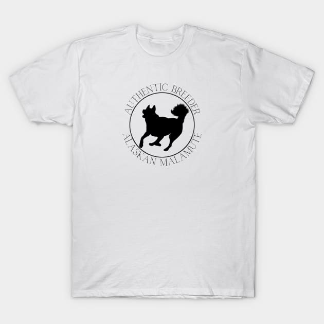 Authentic Breeder Alaskan Malamute T-Shirt by TrapperWeasel